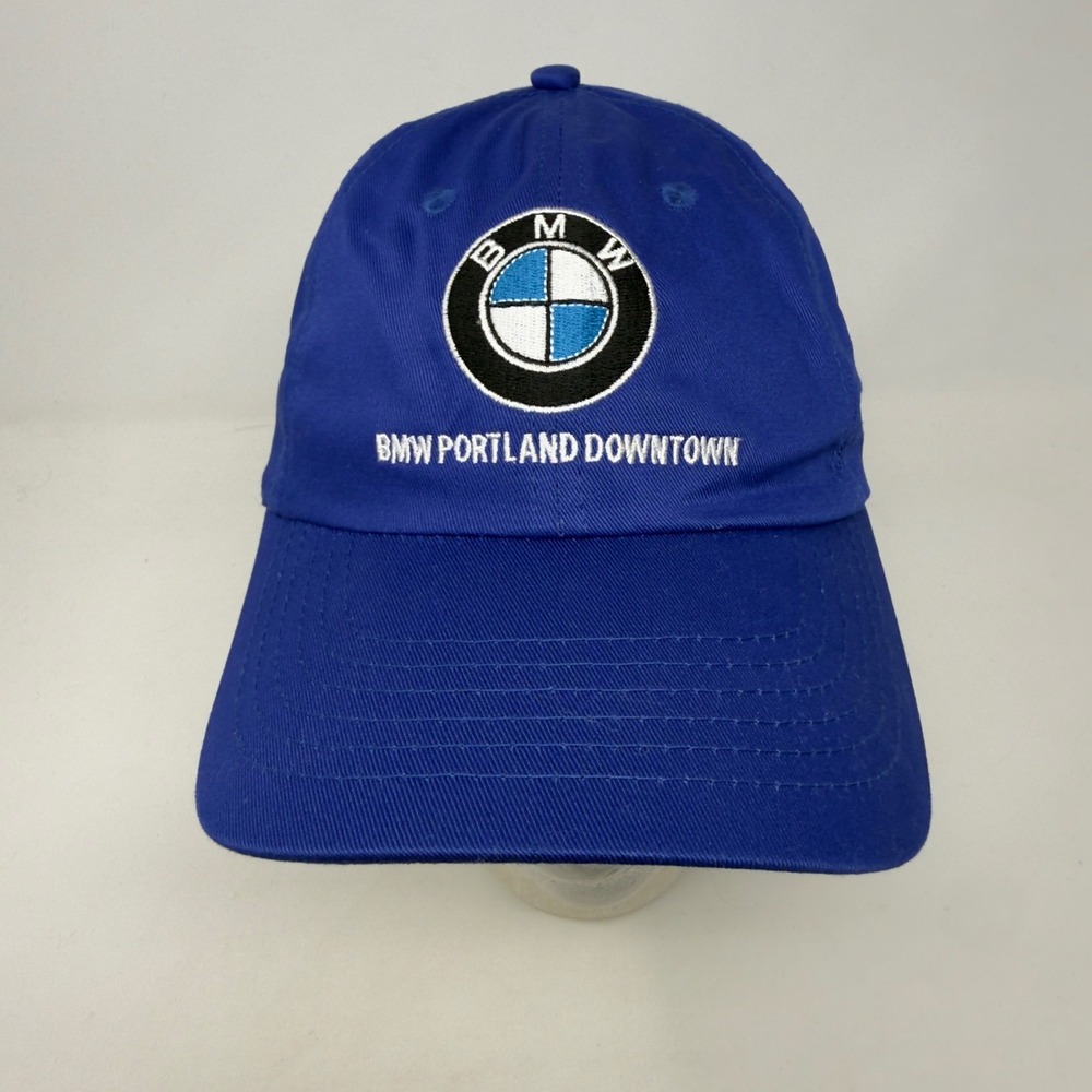 BMW Portland Downtown Royal Blue Cotton Adjustable‎ Baseball Hat Cap Logo OSFM